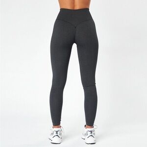 Lazuli Label Navy Blue Active Crop Long Sleeve Top & High-Waist Leggings Set